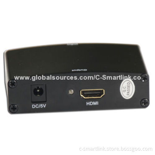 VGA + Audio to HDMI®/VGA + R/L to HDMI® Converters with Double Click Display